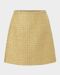 Metallic Tweed Mini Skirt