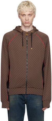 Balmain Brown Mini Monogram Track Jacket