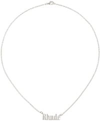 Rhude Collier argenté à logo