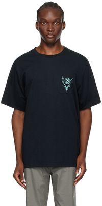 South2 West8 Black Circle Horn T-Shirt