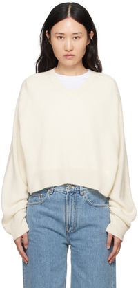 Loulou Studio Pull Anzor blanc cassé
