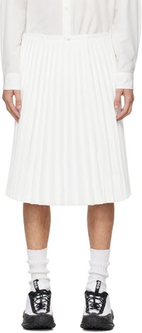 Comme des Garçons Homme Plus Short blanc à plis