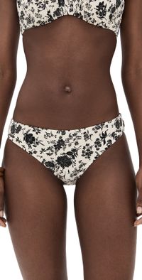 Ulla Johnson Dani Mid Rise Bikini Bottoms White Gardenia S