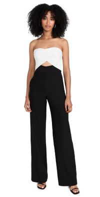 Black Halo Jada Jumpsuit Black/Pearl 2