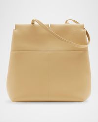Snip North-South Leather Tote Bag