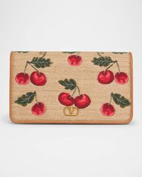 VLOGO Signature Mini Cherries Jacquard Shoulder Bag