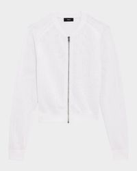 Pointelle Bomber Jacket
