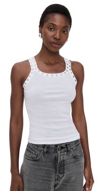 RE/DONE Studded Ribbed Tank Optic White XS