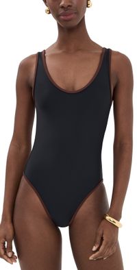 JADE Swim Contour One Piece Black w/ Mocha XL