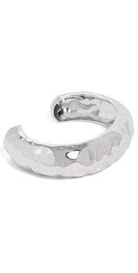 LELET NY Hammered Arch Cuff Bracelet Rhodium One Size