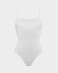 Aquarelle One-Piece Swimsuit with Thin Straps