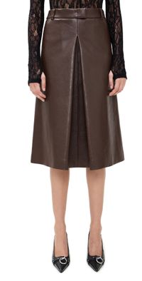 MSGM Leather Midi Skirt Bear 46