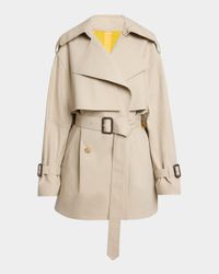 Belted Short Cocoon Trench Coat
