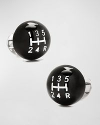 Vintage Gear Shift Enamel Cuff Links