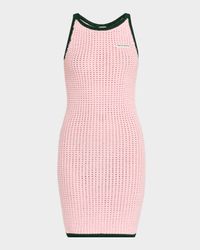 Mouline Open-Knit Sleeveless Mini Dress