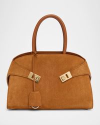 Hug Suede Corduroy Top-Handle Bag