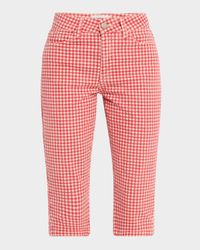 Gingham Capri Jeans
