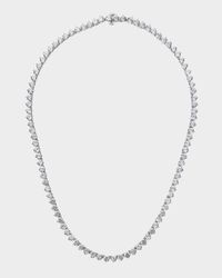 0.25 Carats Per Station Three-Prong CZ Tennis Necklace