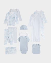 Boy's 11-Piece Cotton Interlock Gift Set, Size Newborn-9M