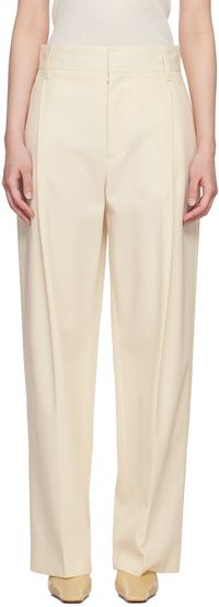 Maria McManus Off-White Pleated Trousers