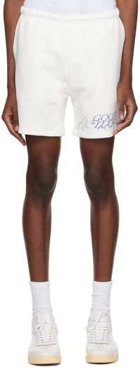 Mr. Saturday Off-White Graphic Shorts