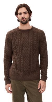 Rhythm Mohair Fishermans Knit Chocolate XL