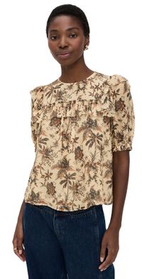 Ulla Johnson Jodie Puff Sleeve Top Cameo 2
