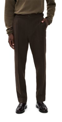 Madewell Officer Pants in Wool Blend Chocolate 36