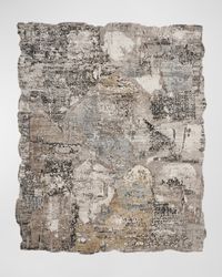 Abstract Hand-Knotted Rug, 6' x 9'
