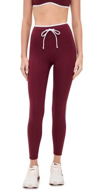 Year of Ours Sport Sprint Leggings Burgundy/Cream L