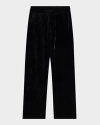 Men's Velvet-Effect Pull-On Pants