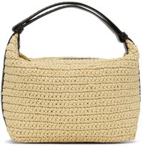 Bottega Veneta Beige Mini Wallace Raffia Bag