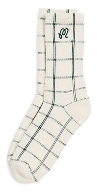 Malbon Golf Holden Socks Ivory One Size