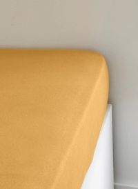 Today Linge De Maison - Drap housse uni en coton - Taille 90x190 cm - Jaune