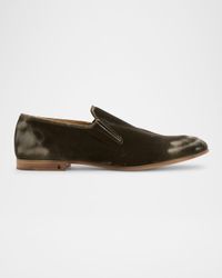 Men's Venice Distressed Velvet Loafers