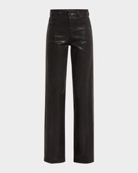 Clayton Coated Wide-Leg Jeans
