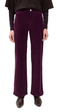 Madewell The Wide Leg Pants In Corduroy Dark Pomegranate 27