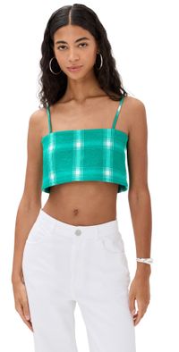 Rosie Assoulin Easy Bandeau Top Teal 10