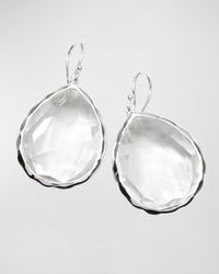 Large Teardrop Earrings in Sterling Silver