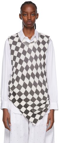 MM6 Maison Margiela Black & White Cotton Vest