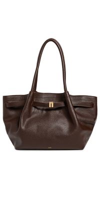 JW PEI Hana Faux Leather Medium Tote Bag Dark Brown One Size