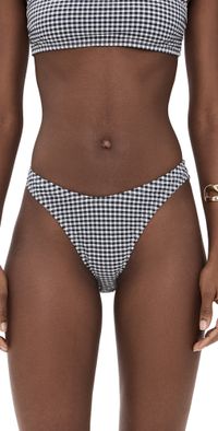 Good American Gingham Good 90s Bottoms Black Gingham XL