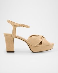 Heloise Linen Knot Platform Sandals
