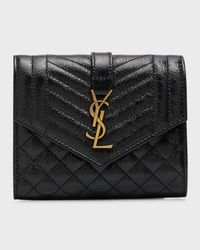 YSL Trifold Quilted Leather Wallet