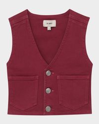 Girl's Zizi Buttoned Vest, Size S-L