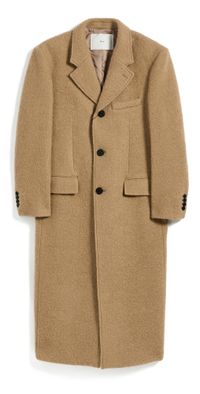 DUNST 2-Way 3 Button Boucle Wool Coat Camel XS