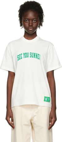 Sunnei T-shirt 'See You Sunnei' blanc cassé