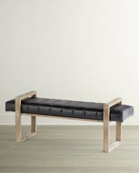 Paxton Leather Bench - 60"