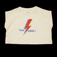 Sunchild - Tee-shirt court droit col rond en coton sérigraphié - Taille 10A - Blanc