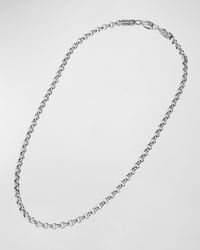 Men's Sterling Silver Cable Chain Necklace, 20"L